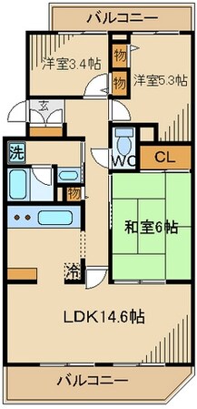 フィール天神町２号館の物件間取画像